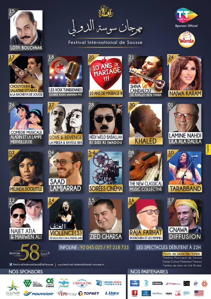 festival sousse 2016 artistes