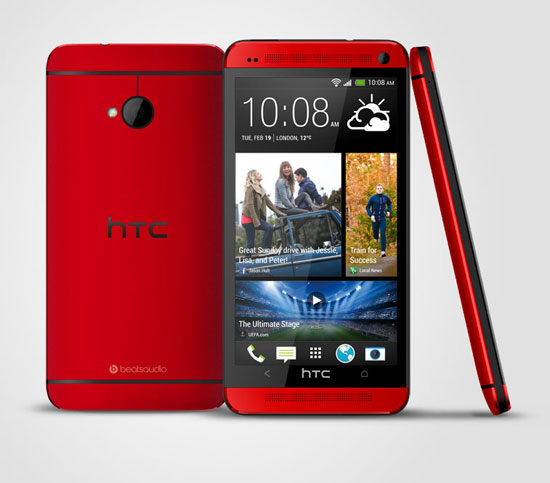 red-htc-one