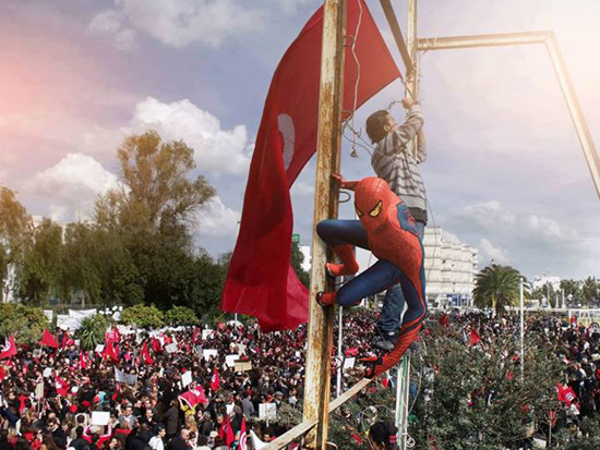 spider-man-manif-tunisie